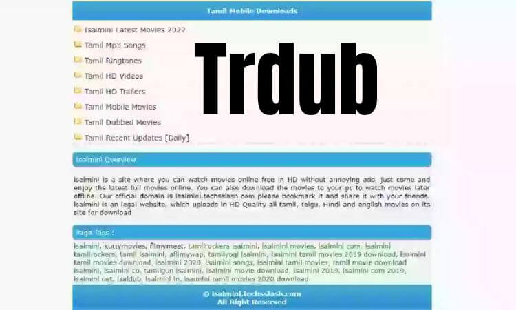 Trdub 2022 Trdub net, Tr dub net, Tr movies net, Trdub.net Tamil movies Tamilrockers, Trdub.com, Trdub.in
