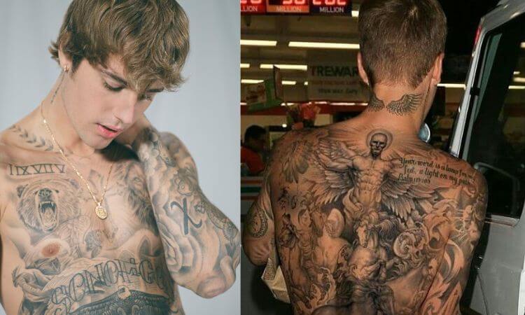 Justin Bieber tattoos and their meanings 2023